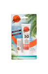 Malibu Sun Duo Pack,SPF 50 Face Cream Sunscreen and SPF 30 Lip Balm Protection