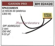 Condensateur GARDEN PRO Déneigeuse LE 60130-30 Électrique 1300W 024420