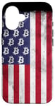 iPhone 16 BTC Bitcoin American Flag distressed Crypto Revolution Case