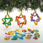 Baker Ross Kits de décorations de Perles Etoiles du Berger (Paquet de 4) - Loisirs créatifs de Noël pour Enfants