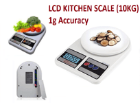 10kg Digital LCD Kitchen Weighing Scales for Cooking Baking Electronic Scales