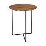 Grythyttan Stålmöbler Table 6B bord o60 cm Untreated teak-black base