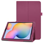 Samsung Galaxy Tab S6 Lite litchi tekstuuri nahka flip tapauksessa - Violetti