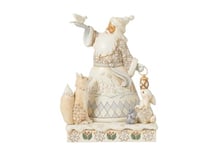 Heartwood Creek by Jim Shore White Woodland Santa With Doves And Lantern Figurine