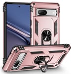 Google Pixel 7a Military Armour Ring Case RoseGold