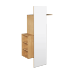 ferm LIVING Bon hallway cabinet knagerække med spejl Oiled Oak