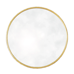 Mirror Robust Plastic Wall Mounted Round Circular Indoor Home Decor Metal Gold