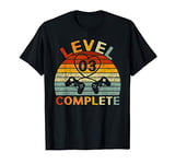 Level 3 Complete Gamers Couple 3rd Wedding Anniversary T-Shirt