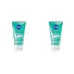 NIVEA Derma Skin Clear Gommage Visage (1 x 150 ml), Soin visage exfoliant pour peaux à imperfections, Exfoliant visage à l'acide salicylique & niacinamide (Lot de 2)