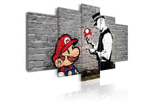 Taulu Super Mario Mushroom Cop Banksy 100x50 - Artgeist sp. z o. o.