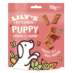 Lily’s Kitchen Made with Natural Ingredients Puppy Dog Treats Packet Chicken Nibbles with Salmon Grain-Free Recipes 8 x 70g