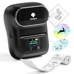 Phomemo M110 Label Maker Machine - Thermal Label Printer, Bluetooth Label Maker for Phone & Tablet, Mini Sticker Printer for Shipping, Address, Clothes, Barcode, Retail, with 1 Roll 40x30mm Label