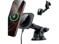 Esr Halolock Magnetic Magsafe Dashboard Car Mount Wireless Charger Qi2 15W Black