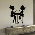 UYEDSR Wall Sticker Wall Decals Vinyl People Drink Relax Wall Sticker Bar Relax Design Decoration Wall Art Mural Coffee Wine Bar Wall Poster 77x66cm