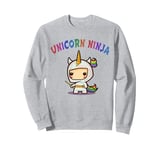 Funny UNICORN NINJA Birthday Girl Team Princess Pre-K Pink Sweatshirt