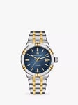 Maurice Lacroix AI6008-SY013-432-1 Men's Aikon Date Automatic Two-Tone Bracelet Strap Watch, Multi/Blue