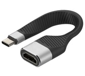 TECHLY 367935 Short Flat Cable USB-C™ Male to HDMI Female FPC 13.7 cm Black