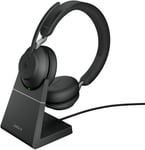 Jabra Evolve2 65 Stereo inkl. Opladningsstativ - Sort uc usb-c