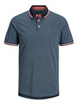 JACK & JONES Mens Classic Polo Shirt - Denim Blue - XL