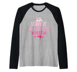 Leave It All On The Mat - Gymnast Girl Tumbling Raglan Baseball Tee