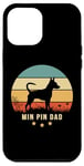 iPhone 12 Pro Max MIN PIN DAD retro sunset Design with Miniature Pinscher Case