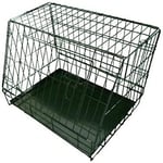 Ellie-Bo Cage Inclinée, Taille S, 61 cm, Cage Pliable pour Chiens et Chiots, Avec Plateau Métallique Anti-Mâchonnements, Avant Incliné pour Voiture, Noir