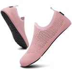 SAGUARO Chaussures d'eau Unisexe Séchage Rapide Mesh Respirant Chaussures Sport Aquatique Intérieur Extérieur, Rose 36/37