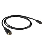 1.8 m Câble vidéo pour Tesco HUDL & HUDL 2 (Micro hdmi vers hdmi 1.4 1080p Full HD Noir