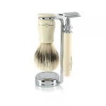 Chatsworth Shaving Set Imitation Ivory Safety Razor - Synthetic