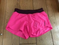 reebok speedwick neon pink burgundy running shorts small bnwt