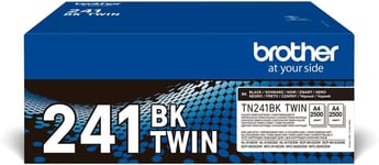 TN241BKTWIN Lot de 2 Toners, Couleur Noire, jusqu'à Environ 5000 Pages, pour imprimantes HL3140CW/HL3150CDW/HL3170CDW/DCP9020CDW/MFC9140CDN/MFC9330CDW/MFC9340CDW