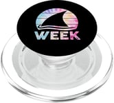 2025 Week Retro Shark Fin Lover Sea Ocean Animal Summer Trip PopSockets PopGrip for MagSafe