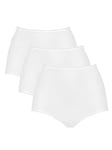 Sloggi Women's 24/7 Microfibre Maxi C3P Briefs, WHITE, 18