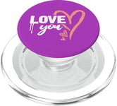 Love you Heart, Womens Girls Valentine's Day Outfit PopSockets PopGrip for MagSafe