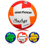 meteor Handball Ballon d'entraînement en Caoutchouc pour Ballon de Handball pour Enfants Junior Homme Femme (Junior #1 (50-52 cm), Rouge/Orange)