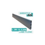 Cloture&jardin - Lame Pleine Aluminium Gris Anthracite 2 mètres