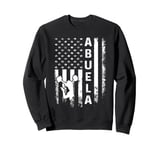 Cheerleader Cheer Abuela America Flag Vintage Xmas Sweatshirt