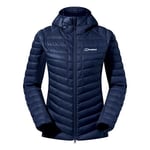 Berghaus Women's Tephra Stretch Reflect 2.0 Hooded Padded Down Jacket | Flattering Stretch Fit | Lightweight | Packable | Puffer Jacket, Dusk, 6