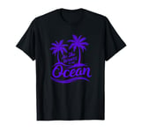 All She Wants Is The Ocean - Retro Summer Tropic Island T-Shirt