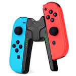 OFFCUP Chargeur Compatible avec Joy Con pour Nintendo Switch et OLED Model, Charging Grip Handle, Comfort V-Shaped Game Controller avec Indicateur LED, USB Type-C, Noir