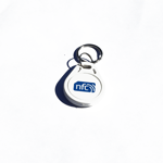 10  NFC White ABS Key Fobs / Key Rings  NXP NTAG213 works with Android and IOS