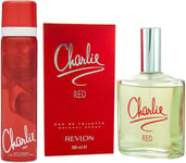 Charlie Red 2-Pack Body Spray 75ml and Eau De Toilette Women's Perfume 100ml. on