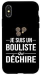 Coque pour iPhone X/XS les boules je suis un bouliste Boccia Boule Pétanque Drôle