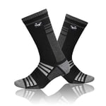 OTTERSHELL Chaussettes respirantes imperméables pour Hommes et Femmes. Pour activités de plein air, golf, cyclisme, randonnée (36-38 Noir - GR)