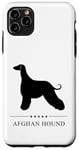 Coque pour iPhone 11 Pro Max Silhouette noire de lévrier afghan