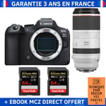 Canon EOS R6 Mark II + RF 100-500mm f/4.5-7.1 L IS USM + 2 SanDisk 64GB Extreme PRO UHS-II SDXC 300 MB/s + Ebook '20 Techniques pour Réussir vos Photos' - Appareil Photo Hybride