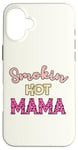 Coque pour iPhone 16 Plus Smoking Hot Mama Dalmatien Rose vif Sexy Mom