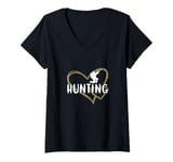 Womens Hunter Heart Hunting V-Neck T-Shirt