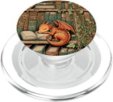 Livres Cute Orange Dragon | Cottagecore Book Lover & Bookworm PopSockets PopGrip pour MagSafe