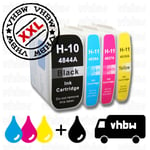 vhbw 4x cartouches compatible pour HP Business Inkjet 2600, 2800, 3000, 2500CM imprimante - Set cyan, magenta, jaune, noir